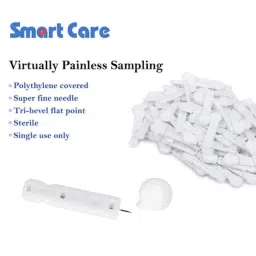 Smart Care GM06S 100 Pcs White Flat Lancet Needle Kit image 5