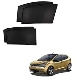 Kozdiko 4 Pcs Custom Fit Non Magnetic Curtains Mesh Car Sun Shade Set for Tata Altroz-picture-19