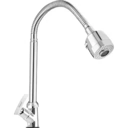 Cloudtail by Prestige Passion CDT4111 Brass Chrome Finish Wall Mounted Dual Flow Kitchen Swan Neck Tap with Flexible Neck-picture-25