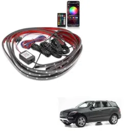 Kozdiko 12V Car Underbody Multicolor LED Strip Light Set with Wireless Remote for Mercedes Benz M-Class-picture-39