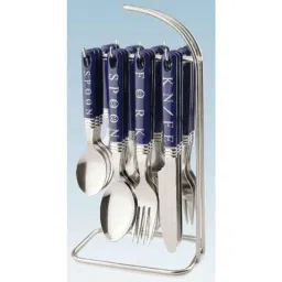 Elegante 24 Pcs Zodiac Blue Stainless Steel &a; Plastic Cutlery Set, SL-104B (Pack of 5)-image-50