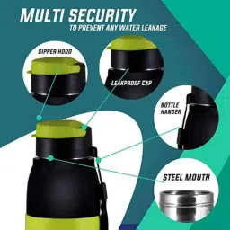 Baltra Thrust 850ml Stainless Steel Lime Hot &a; Cold Water Bottle, BSL298 image 4