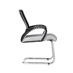 Da URBAN Boom 03 Grey Medium Back Mesh Heavy Duty Metal Frame Visitor Ergonomic Chair image 3