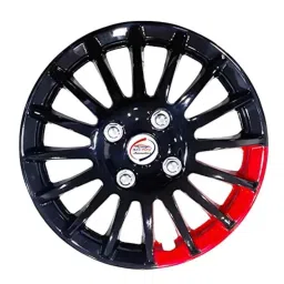 Auto Pearl 4 Pcs 14 inch Polypropylene Black &a; Red Press Type Car Wheel Cover Set with Retention Ring for Maruti Suzuki Swift Dzire 2017-2019 image 3