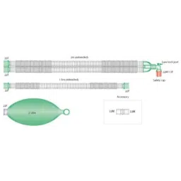 Intersurgical 22mm 2m Sterile Compact Extendable Breathing System Set with 2L Bag &a; Limb, 2154000S image 2