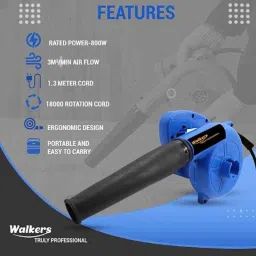 Walkers 800W Plastic Red Electric Air Blower with Carbon Brushes, Gloves &a; Measuring Tape, WKCB307-picture-46