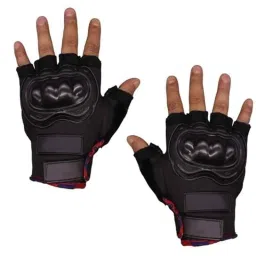 AllExtreme EXO2FG14 Black Probiker Motorcycle Half Finger Riding Gloves for Bike Racing &a; for Men &a; Women, Size: XL-image-22
