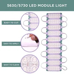 AllExtreme Exmil1g 12 Led Module Light Interior Exterior 12V 5730 Injection Decorative Lamp With Adhesive Backside For Car, Home &a; Decoration (10 Strips, green) image 2
