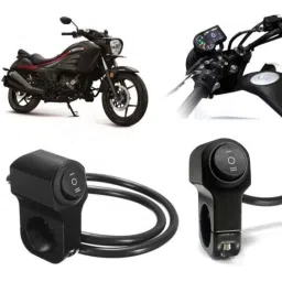 Auto Pearl 12V Aluminium Alloy Black Motorcycle Handlebar Headlight Switch for Katana-picture-11