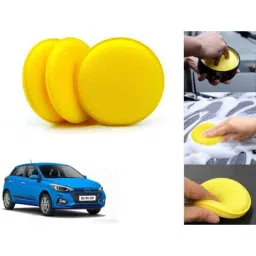 Auto Pearl Polyurethane Beige Washing &a; Waxing Polish Foam Sponge for i20 Elite 2018 (Pack of 3)-picture-41