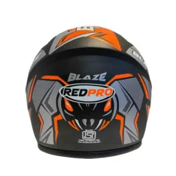 Redpro Blaze Decor D2 Grey &a; Orange Full Face Helmet, Size: Medium image 2