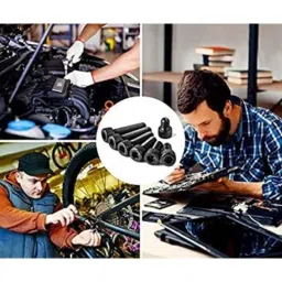 B K Jagan &a; Co M6x100mm Mild Steel Full Threaded Socket Head Cap Screw (Pack of 5) image 3