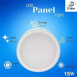 D&s;Mak 15W Natural White Round PC LED Panel Light (Pack of 10) image 5