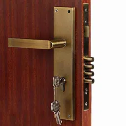 Homexpert MG201 10 inch 60mm Stainless Steel Antique Brass Finish Cylindrical Plate One Side Key Mortise Door Lock Set-picture-27