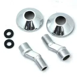 Anatomix Aroma Brass Silver Chrome Finish Wall Mounted Sink Mixer with Modular Spout Faucet image 4