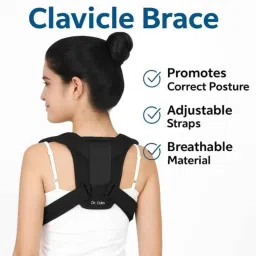 Dr Odin OCB101 28-34 inch Neoprene Elastic Black Clavicle Brace for Upper Back, Size: M image 2