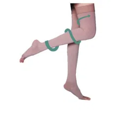 Sorgen Classique Lycra Beige Class 2 Knee Length Open Toe Medical Compression Stockings, SLCS2324, Size: XL-picture-22