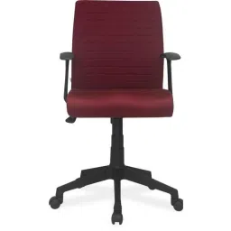 Chair Garage PU Leatherette Maroon Adjustable Height Office Chair with Back Support, CG125 (Pack of 2)-picture-41