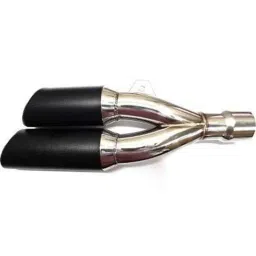 RA Accessories Black &a; Chrome Dual Outlet Silencer Exhaust for TVS Apache RTR 200 4V FI-picture-36