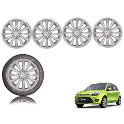 Auto Pearl 4 Pcs 14 inch Black ABS Press Type Hubcap Wheel Cover Set with Retention Ring for Ford Figo2019-picture-41