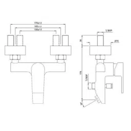 Jaquar Aria Antique Bronze Single Lever Wall Mixer, ARI-ABR-39119 image 2
