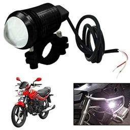 AOW U1 LED Motorycle Fog Light Bike Projector Auxillary Spot Beam Light (Black, 2 Pc) for Bullet Super|Thunderbird-picture-27