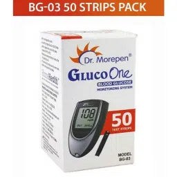 Dr. Morepen 200Pcs BG 03 Gluco One Strips with 200 Lancets Free image 2