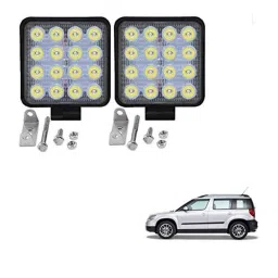 Kozdiko 2 Pcs 48W 16 LED White Square Bright Beam Fog Light Set for Skoda Yeti-picture-40