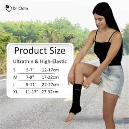 Dr Odin Black Stylish Anklet with Closed Heel for Enhanced Stability, Size: L image 4