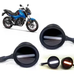 Auto Pearl 2 Pcs 12V Black Bike Front LED Indicator Light Set for Hero Xtreme, F139-picture-37