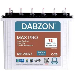 Dabzon Max Pro 200Ah Recyclable Tall Tubular Inverter Battery for Home, Office &a; Shops, MP20072TT-picture-19