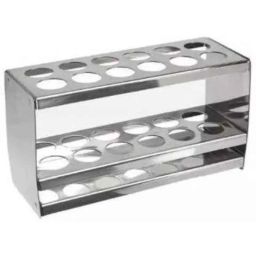 Rasayan 11 mm Stainless Steel Sheet Double Tier Test Tube Rack with 12 Slots-picture-14