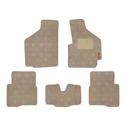 Elegant Jewel 5 Pcs Polypropylene &a; Non Woven Beige Carpet Car Foot Mat Set for Mahindra XUV 500 2018-picture-9