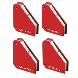 Kravetto 4 inch Polycarbonate Red Square Magnetic Clamp (Pack of 4)-picture-14