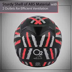 O2 Prox Full Face Flip Up Helmet With Scratch Resistant Clear Visor &a; Cross Ventilation Head Protector For Bike Motorcycle Scooty Mena Riding (P1, Red, M) (Pxp10R) image 3