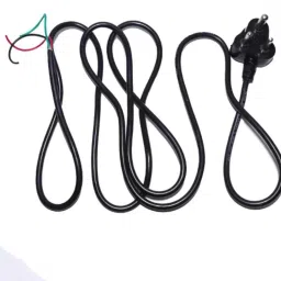 Super GEC 3 Pin 3 Core PVC Black Power Cable, 23/76, Length: 2.25 m-picture-41