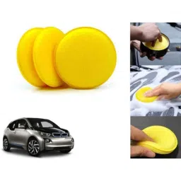 Auto Pearl Polyurethane Beige Washing &a; Waxing Polish Foam Sponge for i3 (Pack of 3)-picture-17