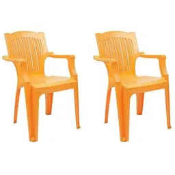 Italica Polypropylene Royal Gold Luxury Arm Chair, 9001-2 (Pack of 2)-picture-25