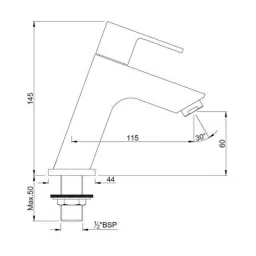 Jaquar Lyric Full Gold Finish Pillar Tap, LYR-38011 image 2