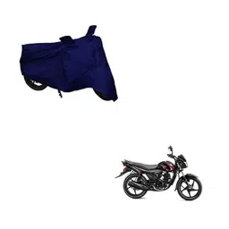 Kozdiko Polyester Matty Blue Dust &a; Waterproof Bike Body Cover with Mirror Pocket for Suzuki Hayate-picture-29
