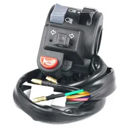 Uno Minda LHS Handle Bar Switch with 6 Pin White Male Coupler &a; 3 Round Wires for Yamaha Crux, SW-0722K-picture-29