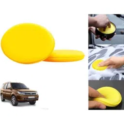 Auto Pearl Polyurethane Beige Washing &a; Waxing Polish Foam Sponge for Safari Strome 2019 (Pack of 2)-picture-32