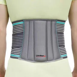 LifeWear Elastic &a; Foam Grey Lumbo Sacral Belt, LWA-21 Size: XXL-picture-12