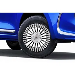 Prigan 4 Pcs 15 inch Polypropylene Silver &a; Black Press Fitting Car Wheel Cover Set for Skoda Rapid image 3