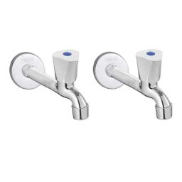 Fastgear Triangle Stainless Steel Silver Chrome Finish Long Body Tap, FG1011 (Pack of 2)-picture-2
