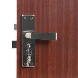 Voltizi ‎Zinc Matt Satin Finish Heavy Duty Round Plate Mortise Door Lock with Both Side Key Cylinder, CRZ image 3