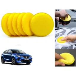 Auto Pearl Polyurethane Beige Washing &a; Waxing Polish Foam Sponge for Baleno 2022 (Pack of 6)-picture-36