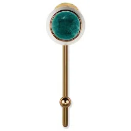 Screwtight 130mm Ceramic Turquoise &a; Gold Multipurpose Crackle Glaze Hook with Brass Effect, AZ-CHK001RO-TU-8 (Pack of 8) image 4