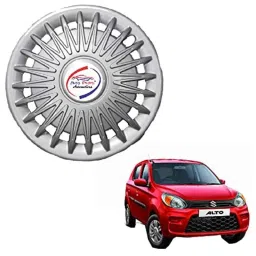 Auto Pearl 4 Pcs 12 inch ABS Silver RSH03 Press Type Hubcap Wheel Cover Set with Retention Ring for Maruti Suzuki Alto 800 2019-2020-picture-19