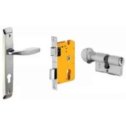 Dorset ML Series Zara 70mm Stainless Steel Silver Chrome Finish Door Handle Lock Set with Knob &a; Key, ML ZA-picture-47